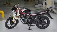 Red And Black Bajaj Discover 100 DTS-Si