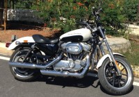 White & Blue Harley Davidson Superlow