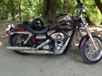 Maroon Harley Davidson Dyna FXDC Super Glide Custom