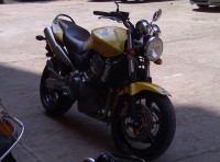 Metallic Yellow Honda Hornet 900