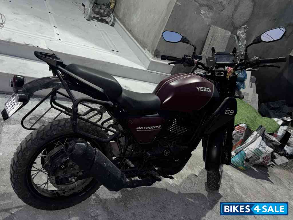 Black Maroon Yezdi Adventure 2025