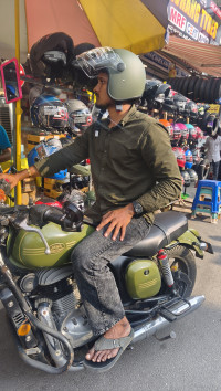 Military Green Jawa 42 Dual Channel ABS Cosmic Carbon