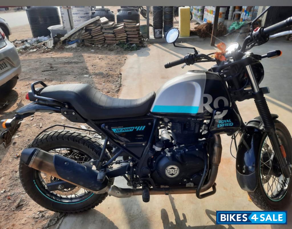 Silver Royal Enfield Scram 411