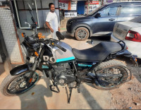 Silver Royal Enfield Scram 411