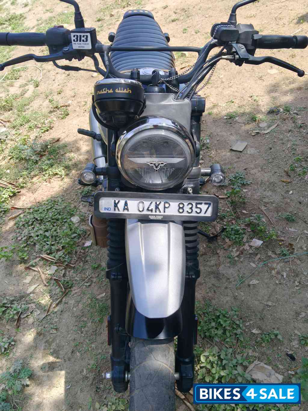 Blue Yezdi Scrambler Dual Tone