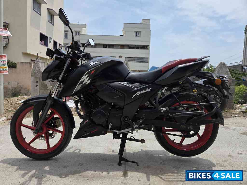 Black With Red Special Edition TVS Apache RTR 160 4V Special Edition