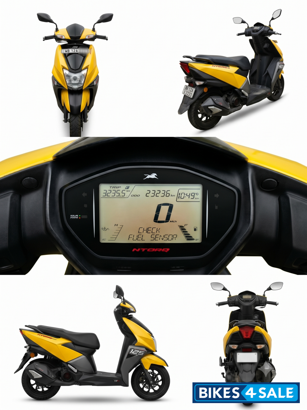 Matte Yellow TVS NTORQ 125