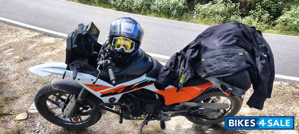 White/orange KTM 390 Adventure
