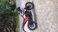 White/orange KTM 390 Adventure