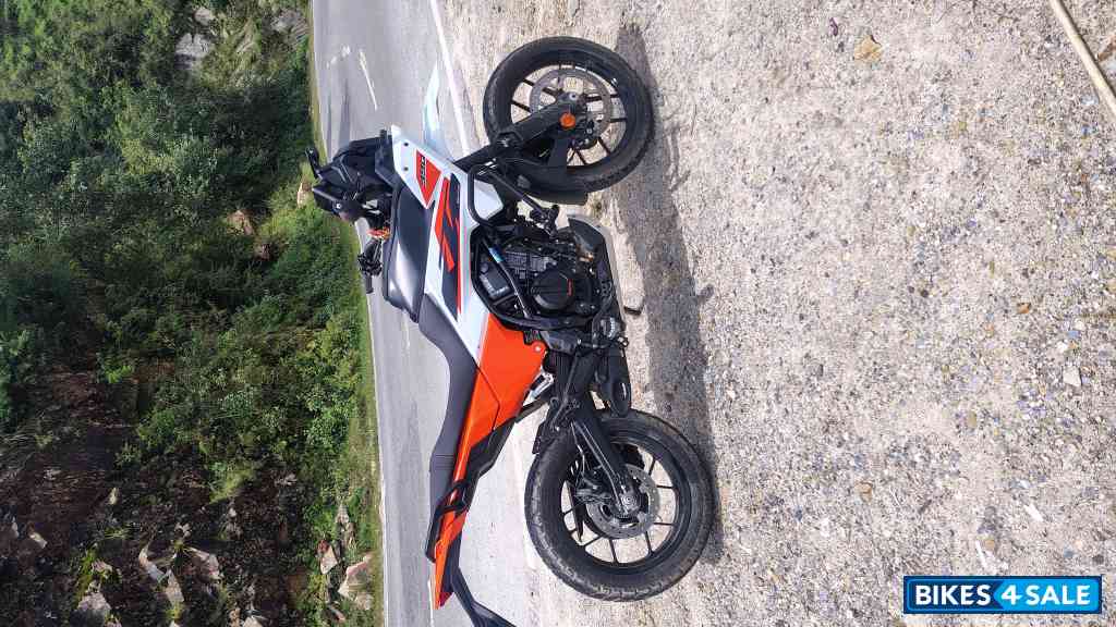 White/orange KTM 390 Adventure