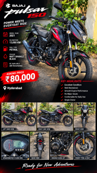 Matt Sparkle Black Red Bajaj Pulsar 150 Twin Disc BS6