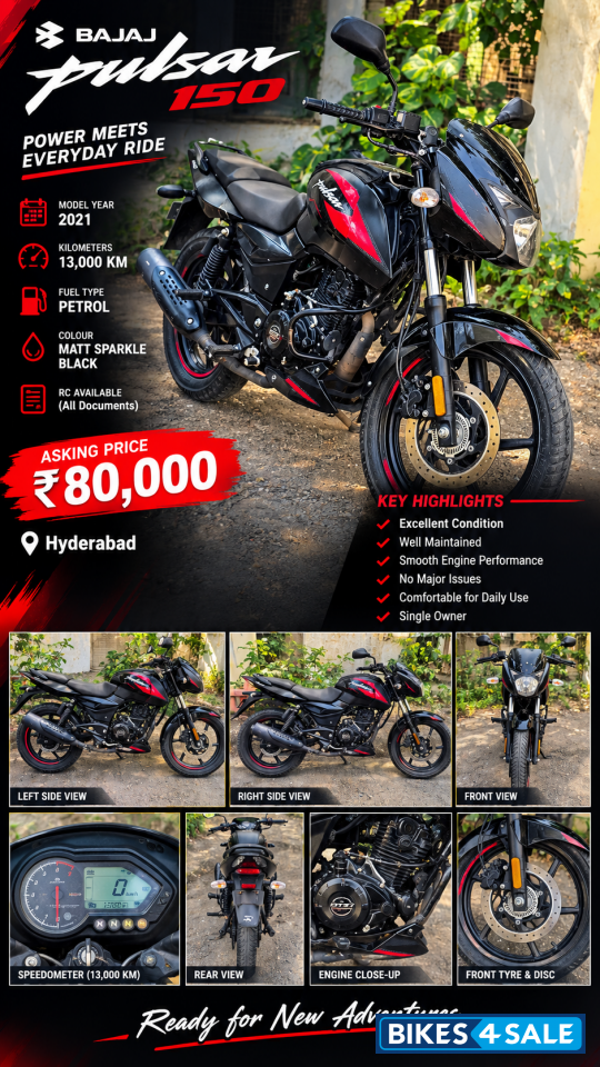 Matt Sparkle Black Red Bajaj Pulsar 150 Twin Disc BS6 Matt Sparkle Black Red Bajaj Pulsar 150 Twin Disc BS6