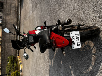 Red And White Mahindra Mojo