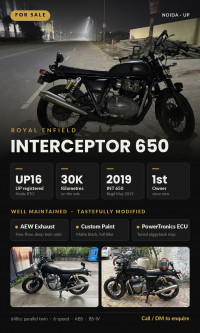 Black Royal Enfield Interceptor 650 Twin