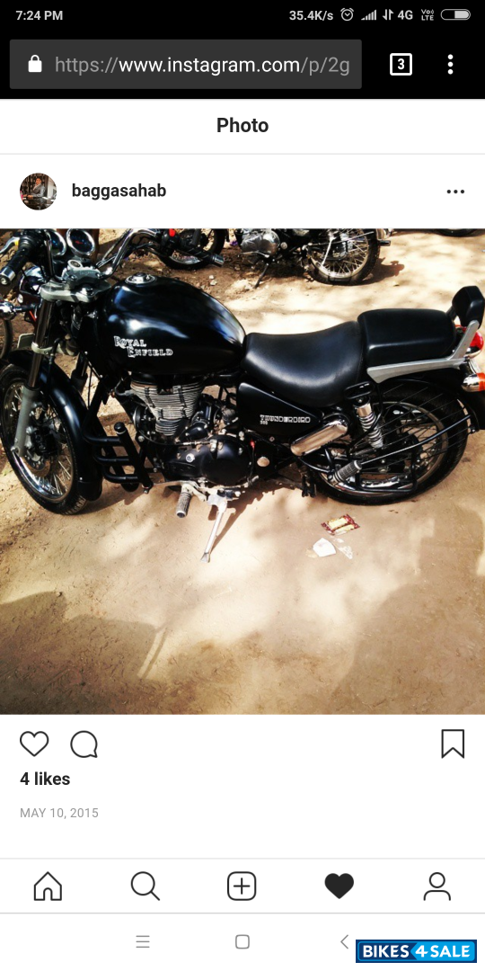 Black Royal Enfield Thunderbird