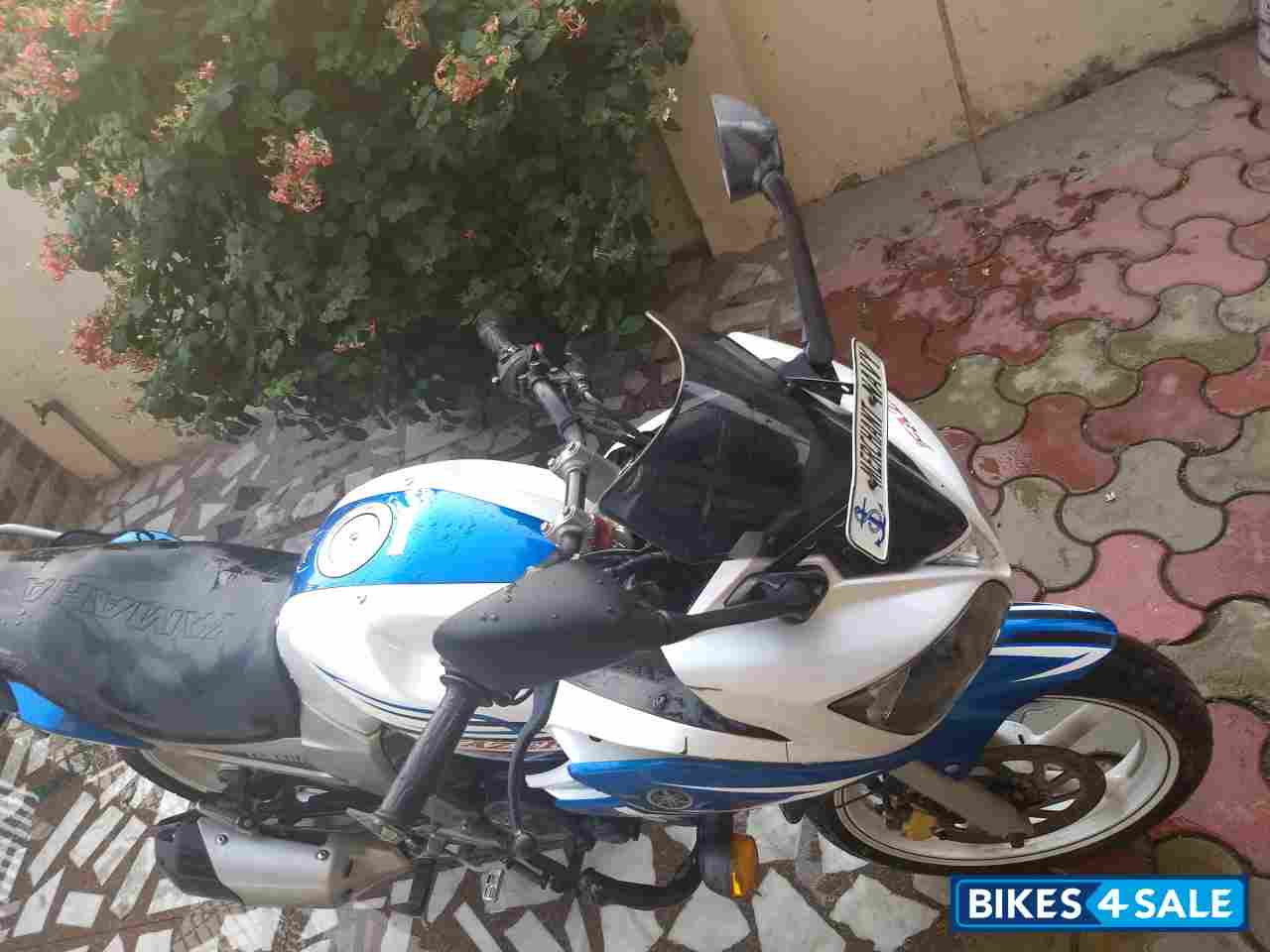 White And Blue Yamaha Fazer