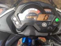 White And Blue Yamaha Fazer