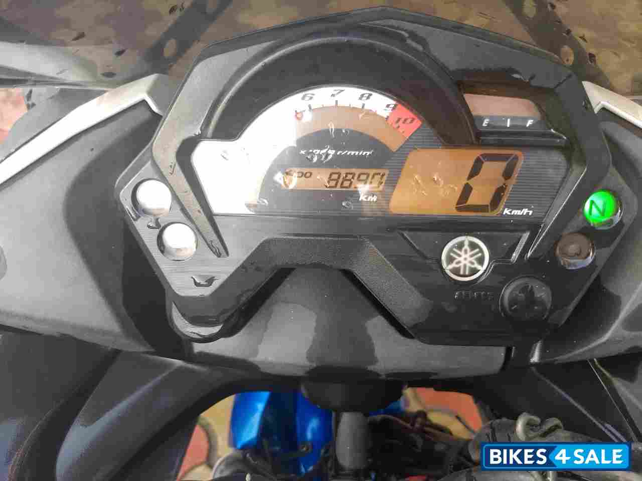 White And Blue Yamaha Fazer