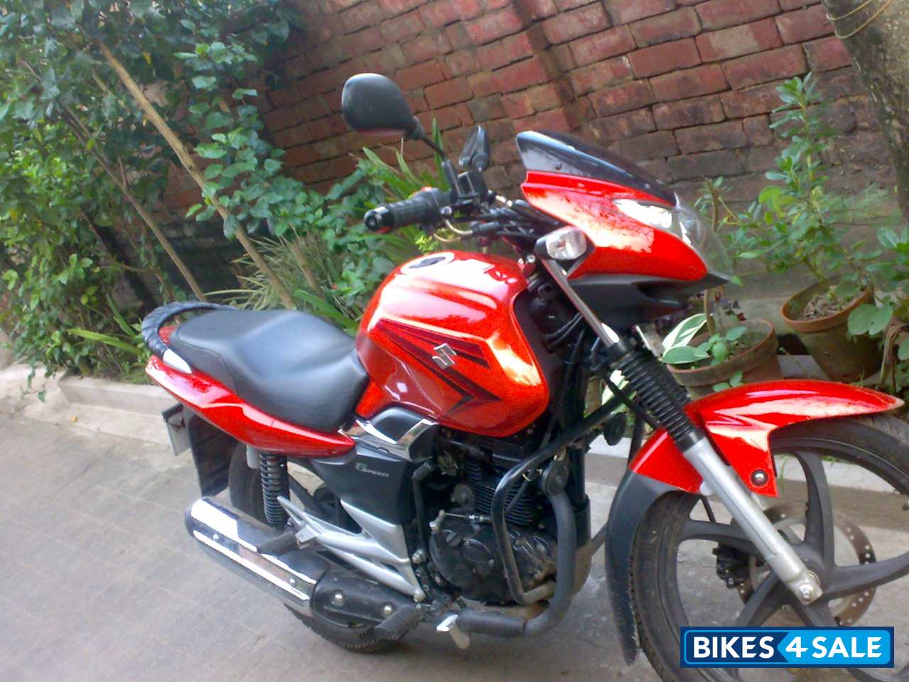 Orange Red Suzuki GS 150R