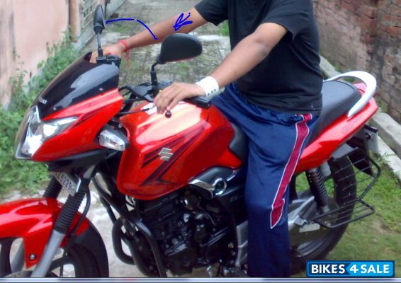Orange Red Suzuki GS 150R