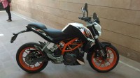 White & Orange KTM Duke 390