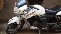 White TVS Apache RTR 180 ABS