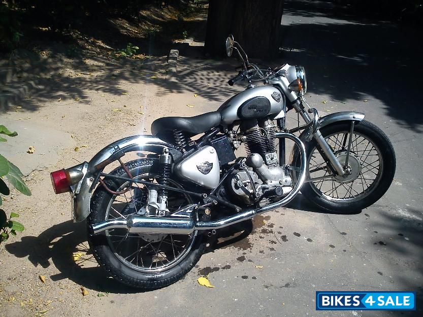 Silver Royal Enfield Bullet Standard 350