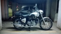 Silver Royal Enfield Bullet Standard 350