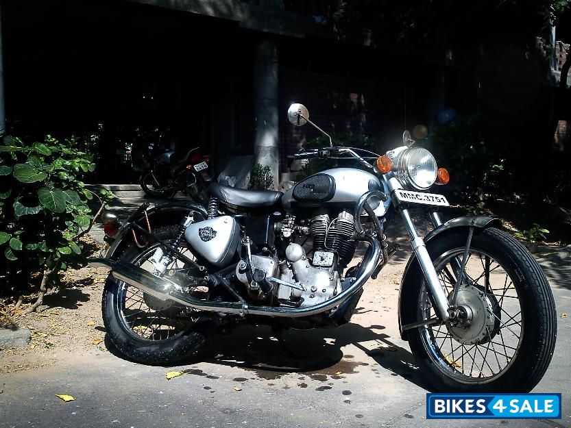 Silver Royal Enfield Bullet Standard 350
