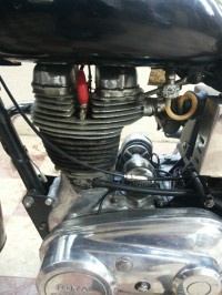 Black Royal Enfield Vintage Bullet