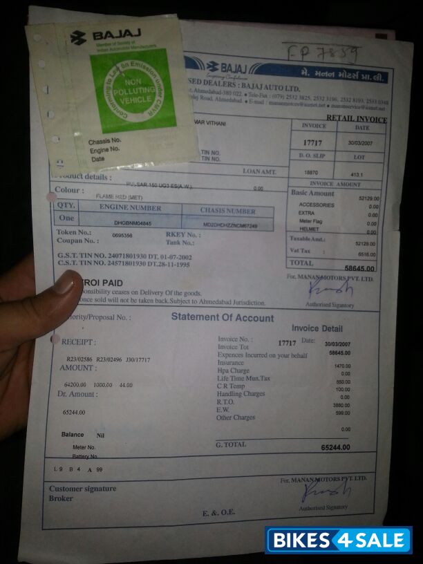 Red Bajaj Pulsar 150 DTSi