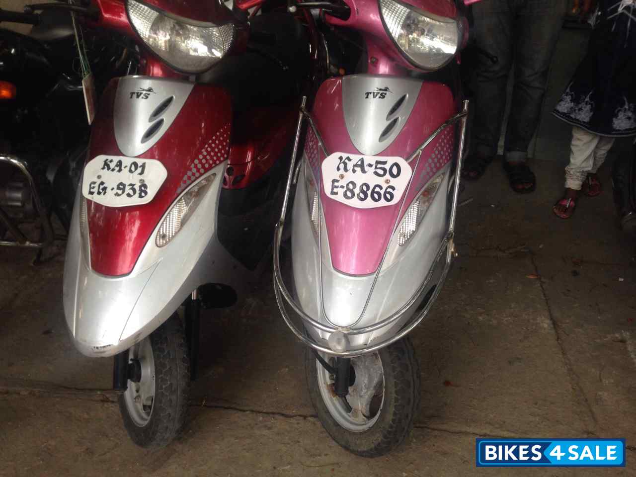 Pink TVS Scooty Pep Plus