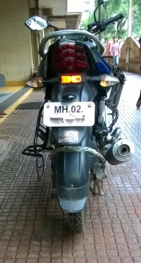 Black/blue Bajaj Discover 125 ST