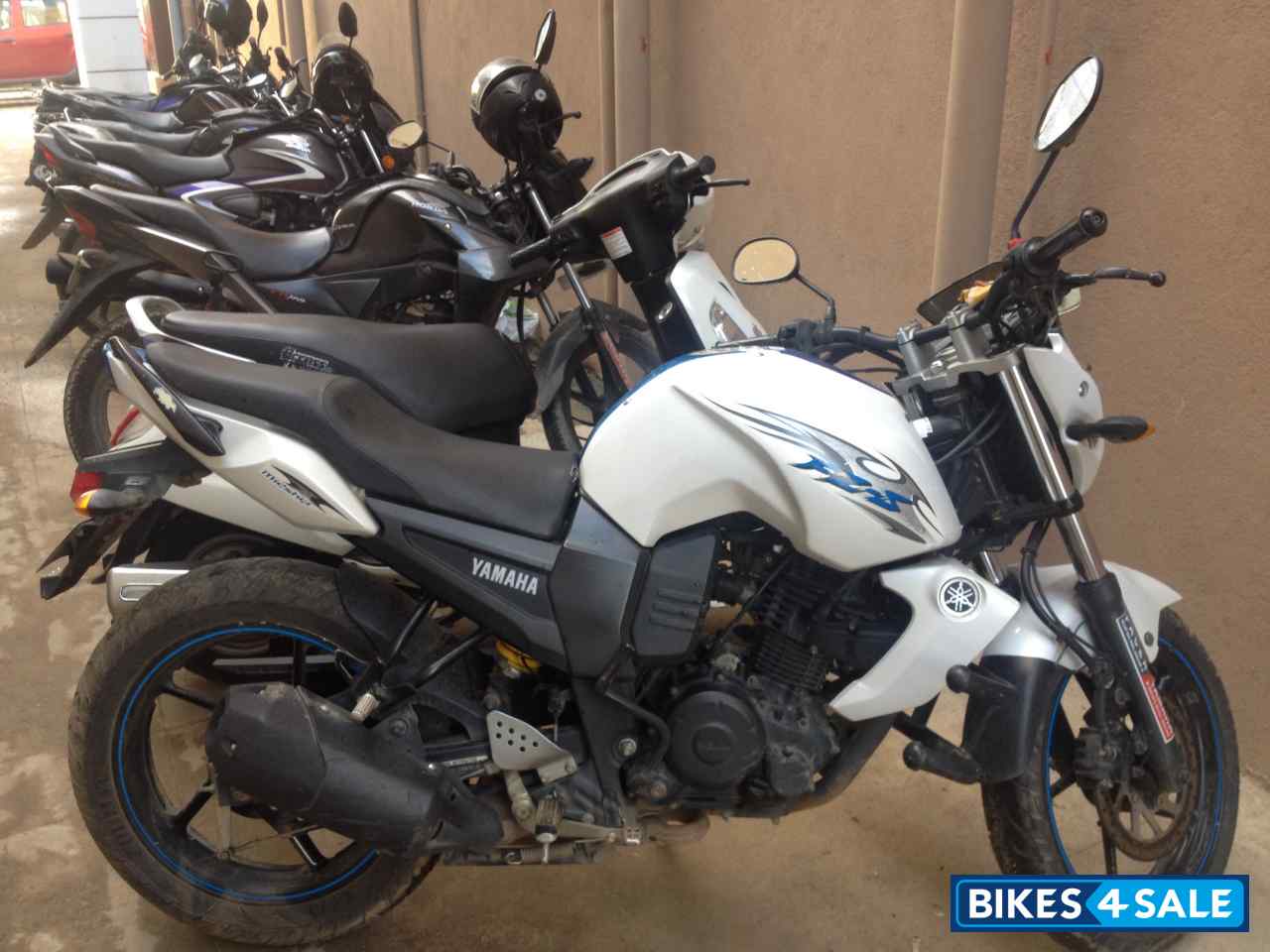 White And Blue Yamaha FZ-S