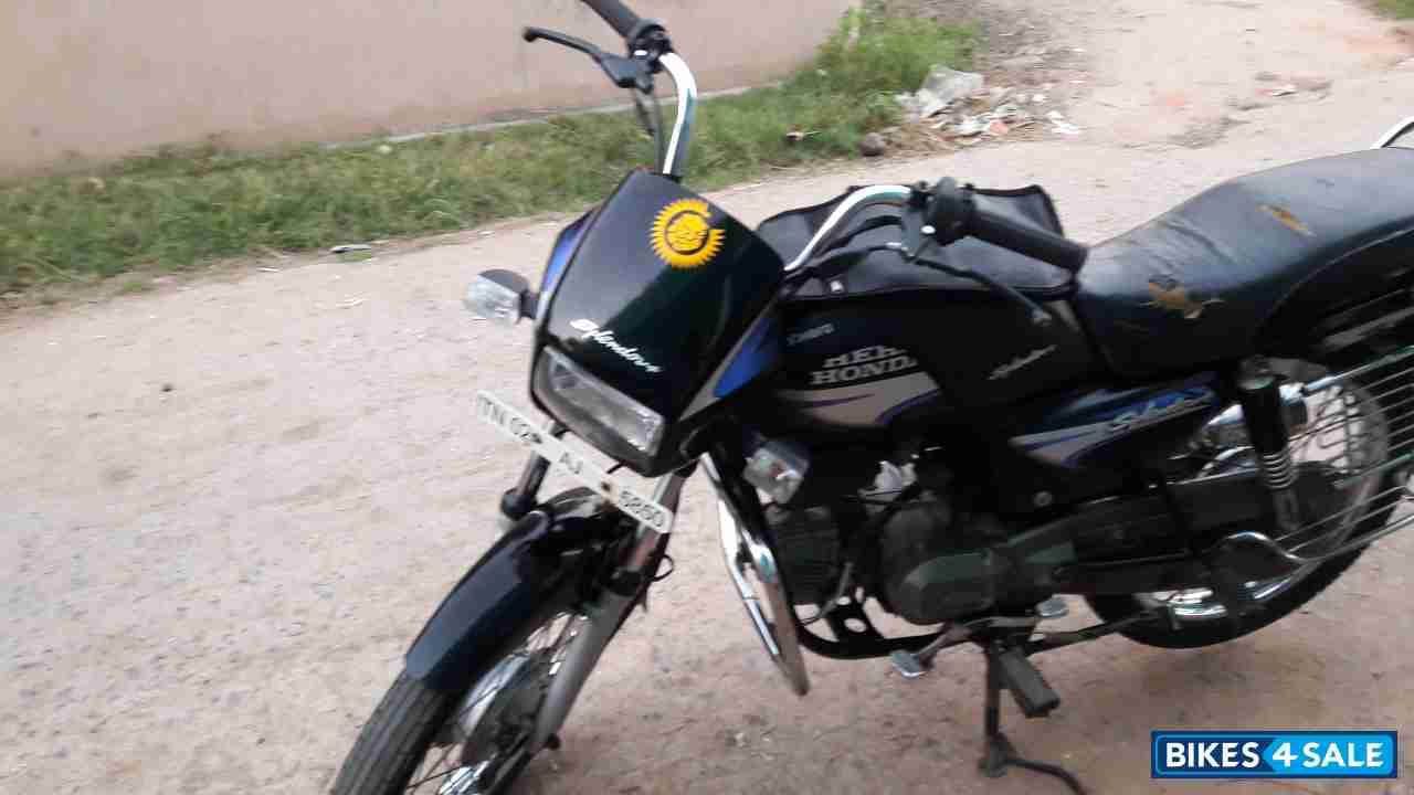 Black With Blue Hero Splendor Plus