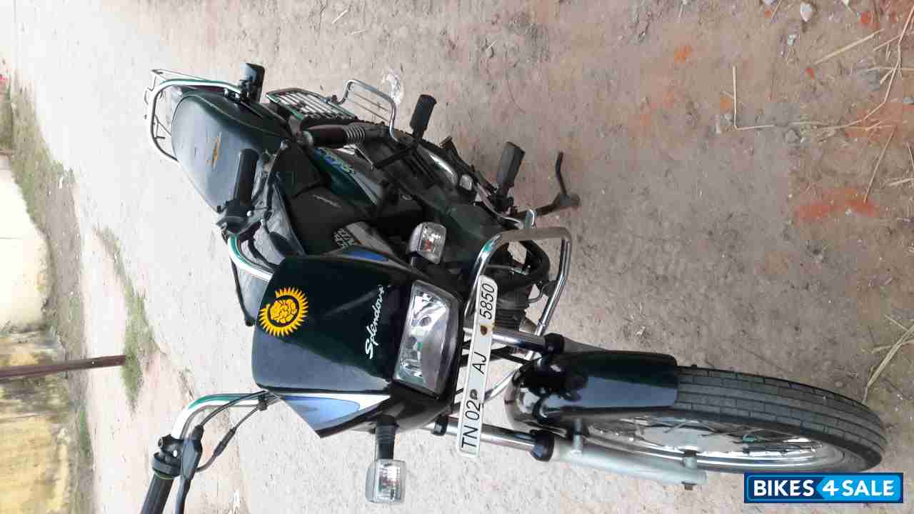 Black With Blue Hero Splendor Plus