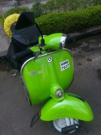 Olive Green Bajaj 150 Scooter
