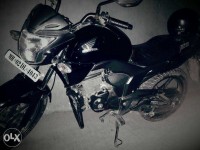 Black Honda CB Trigger