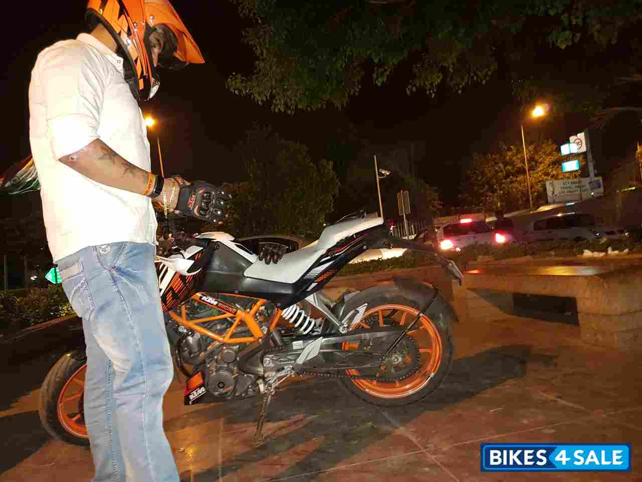 White Black Orange With Red KTM Duke 390