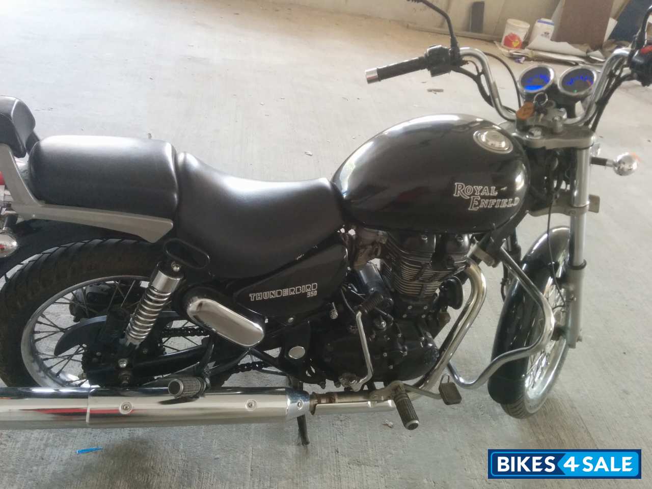 Black Royal Enfield Thunderbird
