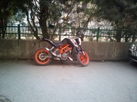 White Orange KTM Duke 390