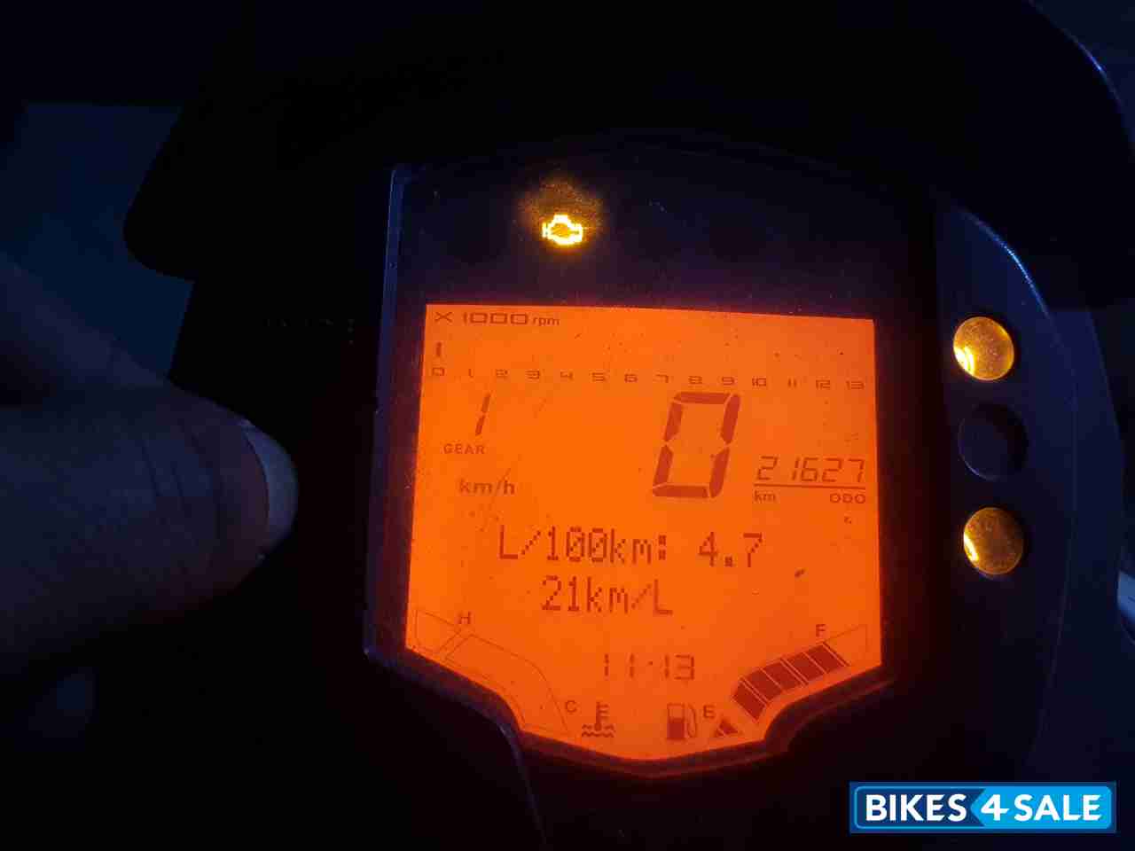 White Orange KTM Duke 390