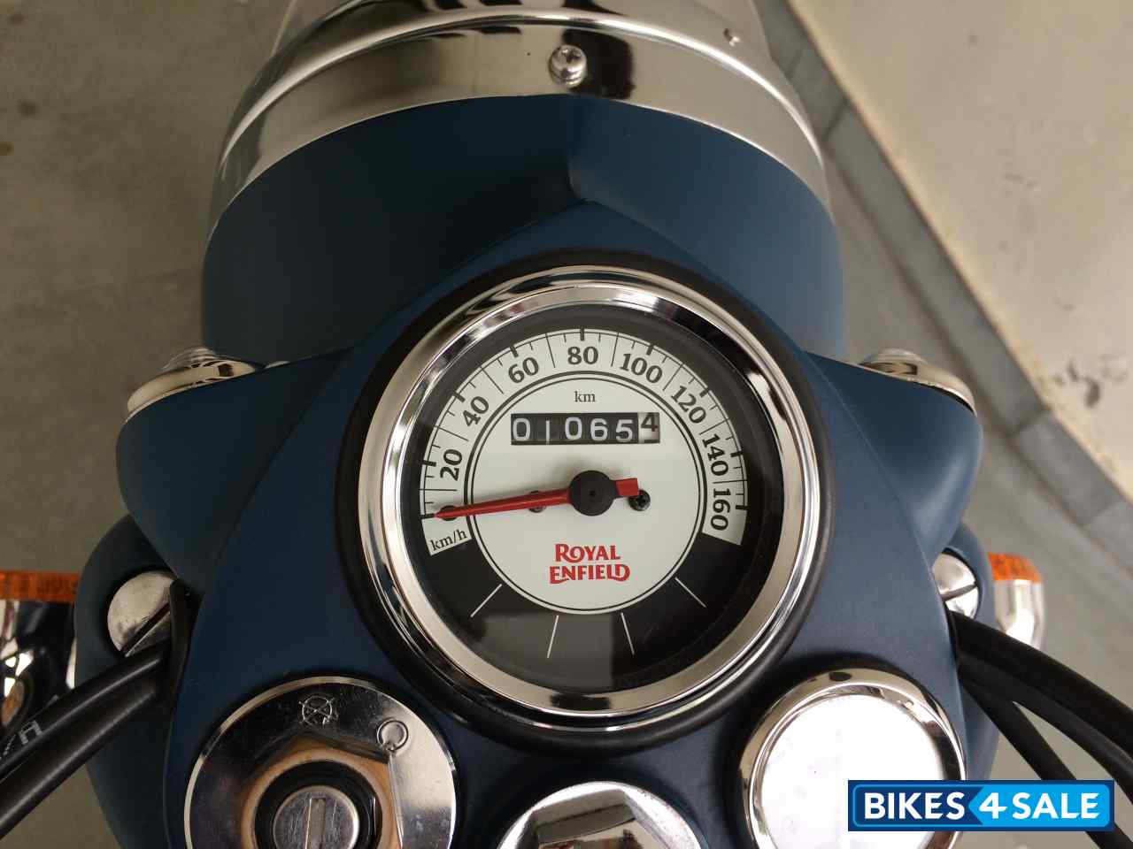 Matte Blue Royal Enfield Vintage Bullet