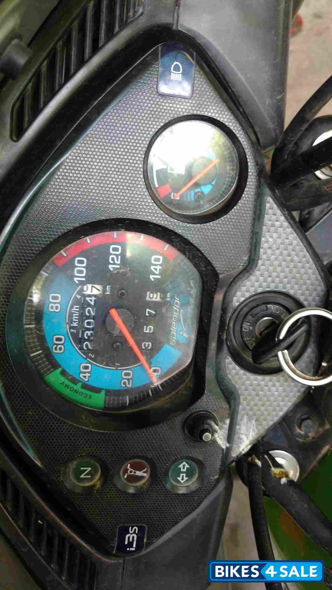 Silver Green Hero Splendor iSmart