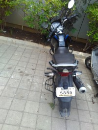 Balck Blue Bajaj Discover 125 ST