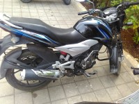 Balck Blue Bajaj Discover 125 ST
