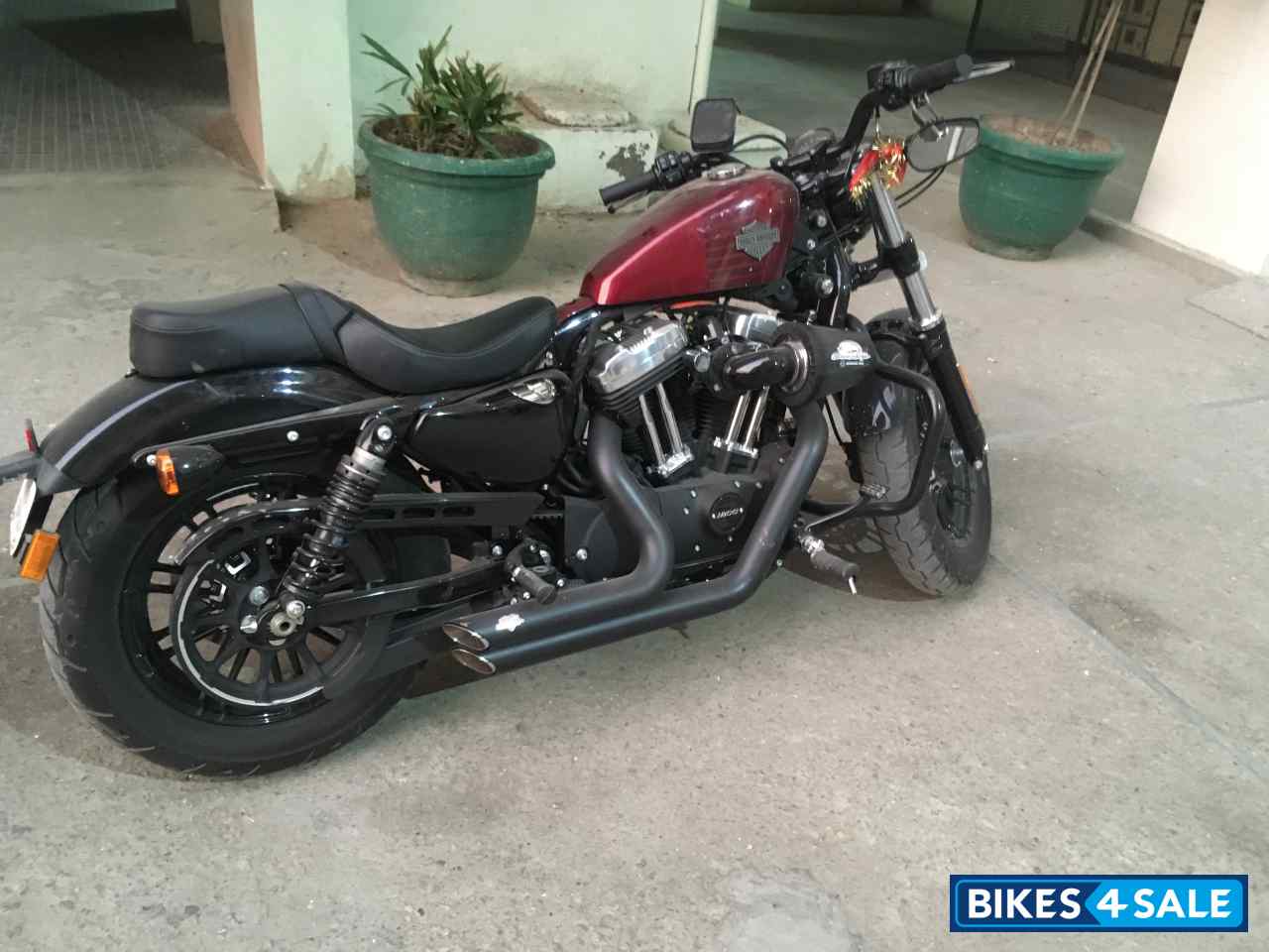 Red Harley Davidson XL 1200X Forty-Eight