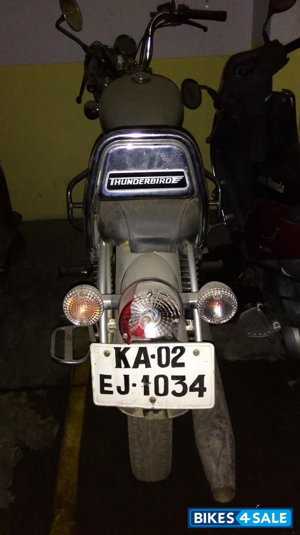 Silver Royal Enfield Thunderbird