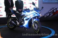 Blue Suzuki Gixxer SF