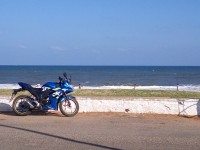 Blue Suzuki Gixxer SF